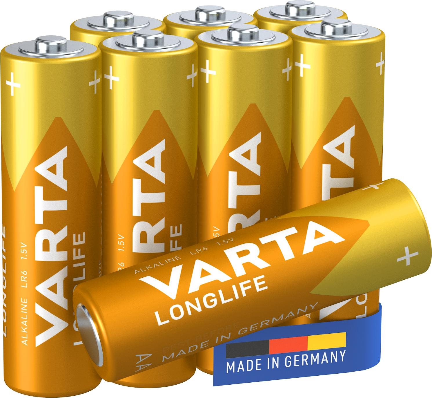 VARTA Longlife Alkáli elem AA 8 db Eldobható elem