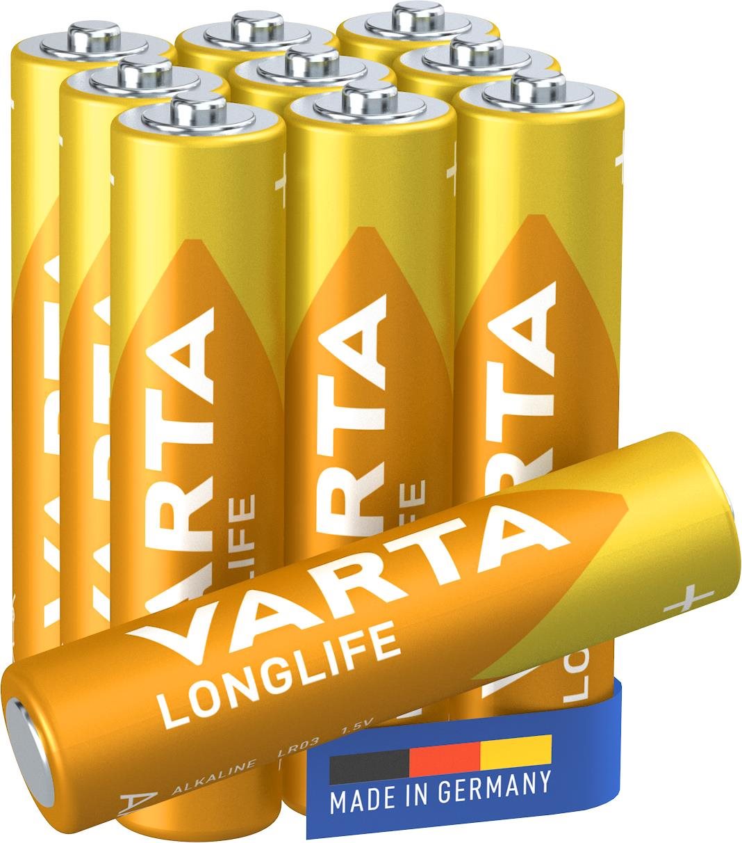 VARTA Longlife Alkáli elem AAA 10 db Eldobható elem