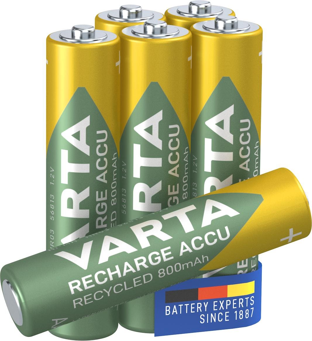 VARTA nabíjateľná batéria Recharge Accu Recycled AAA 800 mAh R2U...