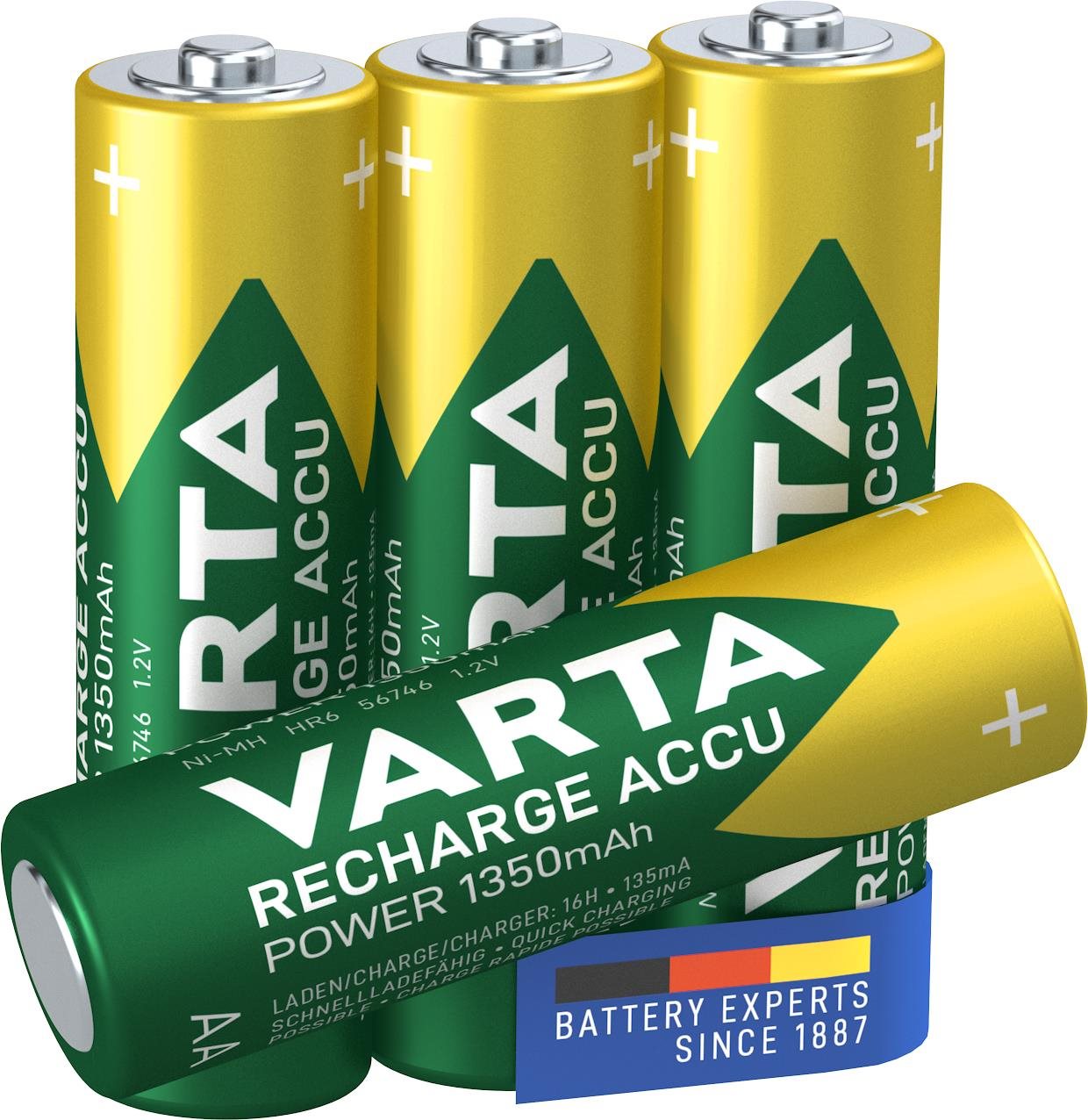 VARTA nabíjateľná batéria Recharge Accu Power AA 1350 mAh R2U 4 ks...
