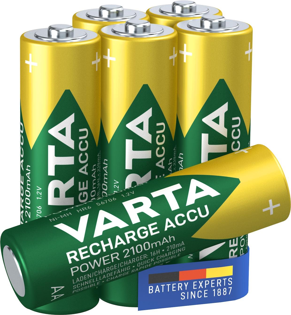 VARTA nabíjateľná batéria Recharge Accu Power AA 2100 mAh R2U 6 ks...