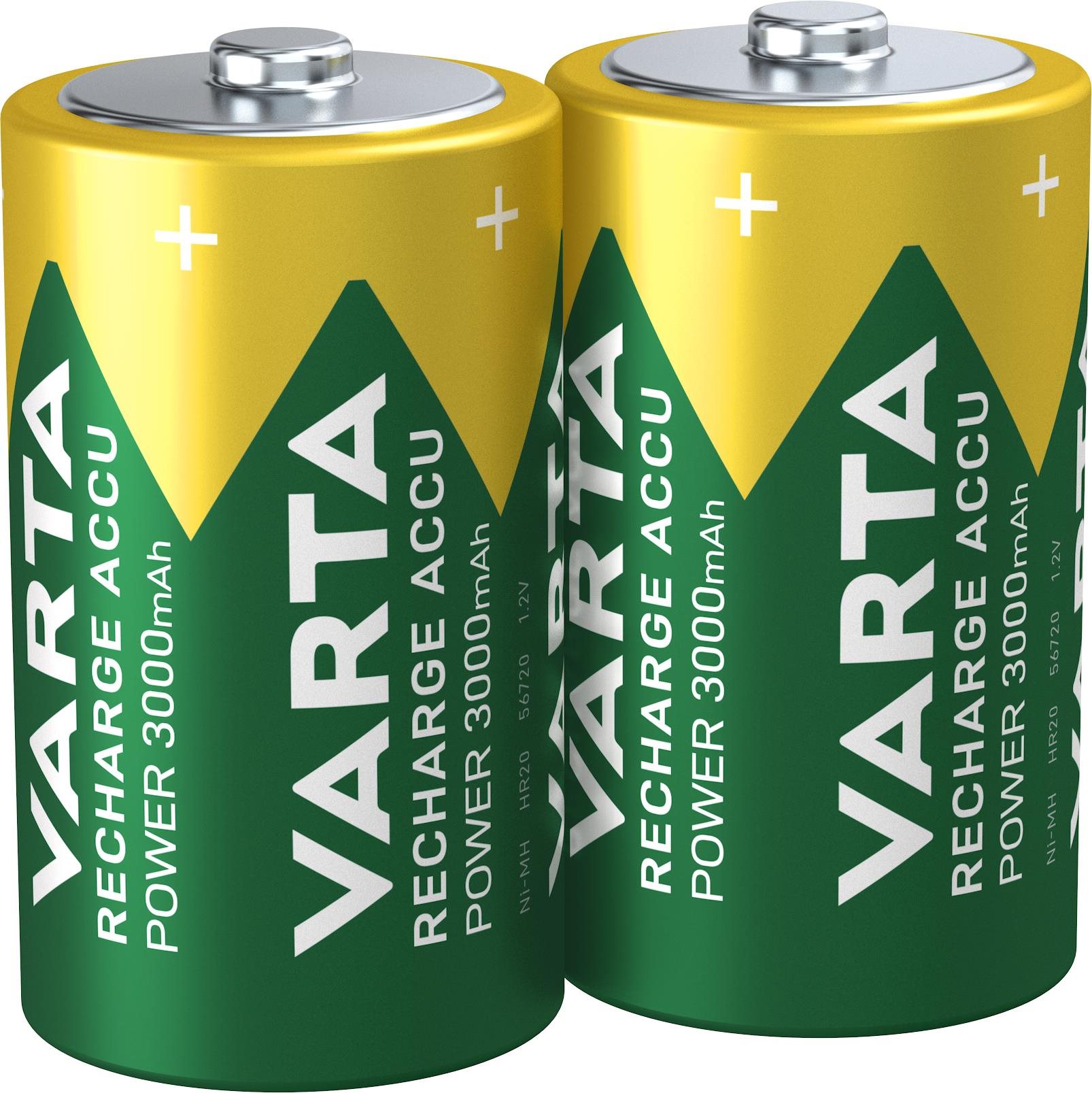 VARTA Recharge Accu Power D 3000mAh R2U 2db akkumulátor Tölthető elem
