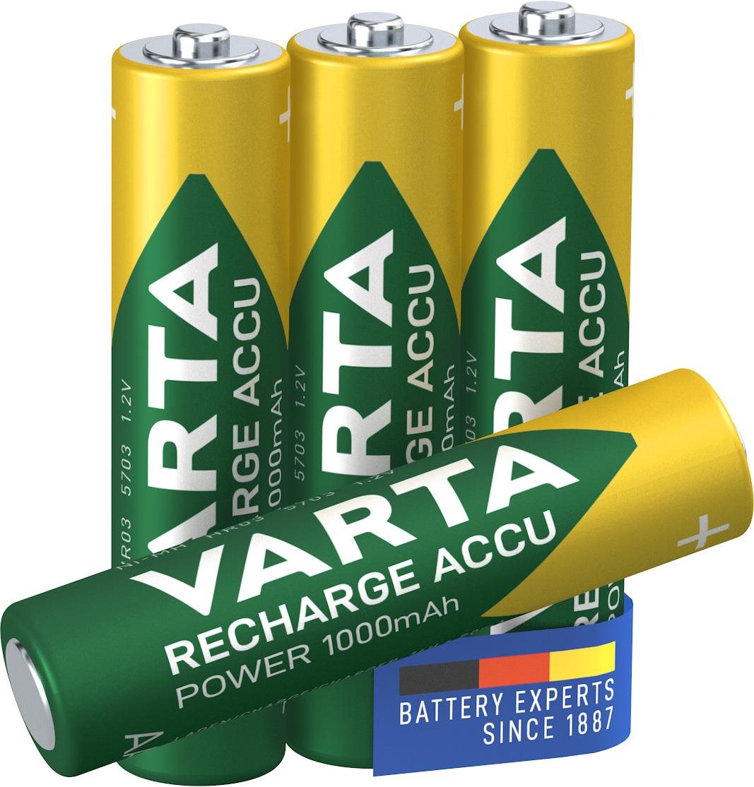 VARTA nabíjateľná batéria Recharge Accu Power AAA 1000 mAh R2U 3 +...
