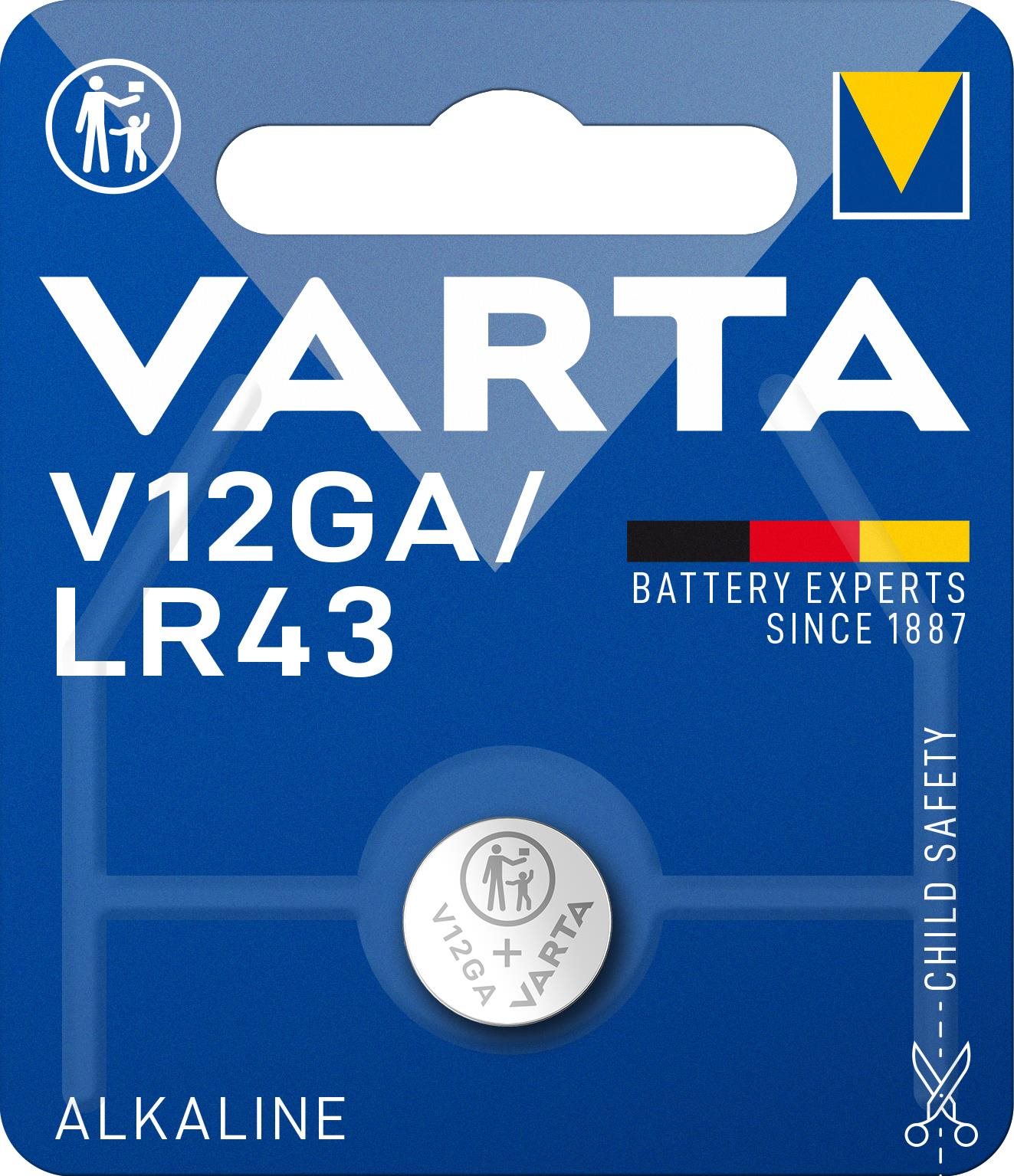 VARTA Spezial-Alkalibatterie V12GA/LR43 1 Stück Knopfzelle