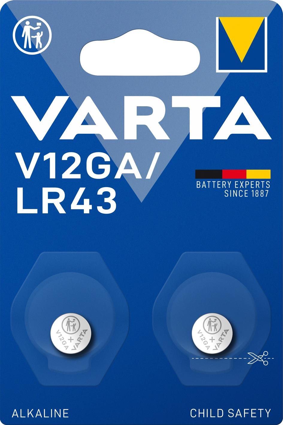 VARTA speciální alkalická baterie V12GA/LR43 2ks Knoflíková baterie