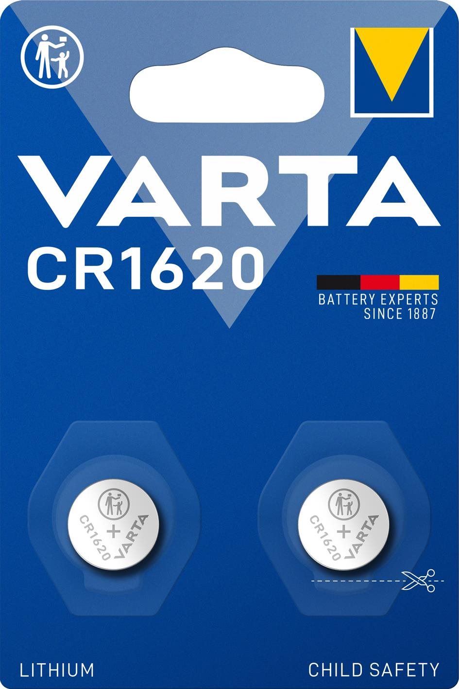 VARTA Speciális lítium elem CR 1620 - 2 db Gombelem