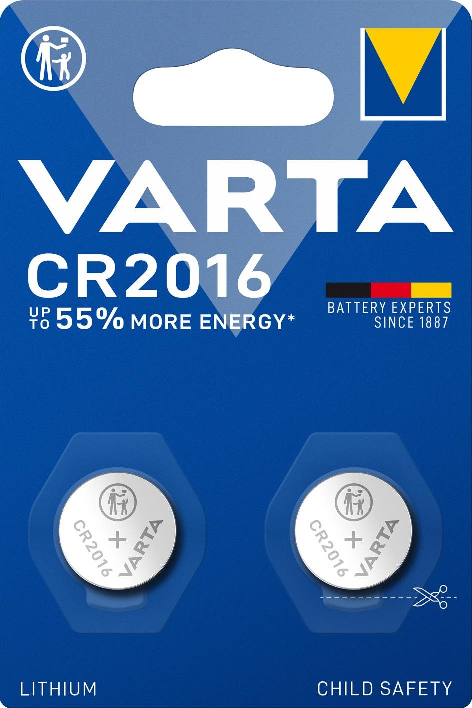 VARTA speciální lithiová baterie CR2016 2ks Knoflíková baterie