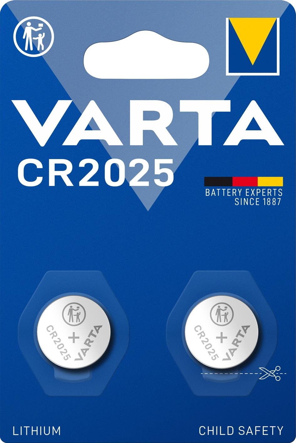 VARTA Speciális lítium elem CR 2025 - 2 db Gombelem