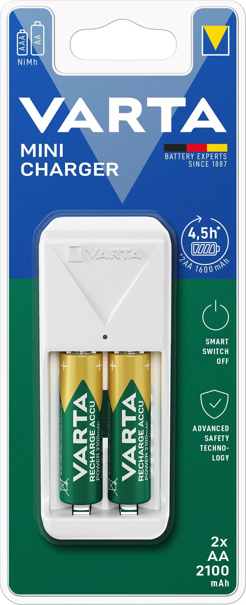 VARTA nabíjačka Mini Charger + 2 AA 2 100 mAh Nabíjačka a náhradná...