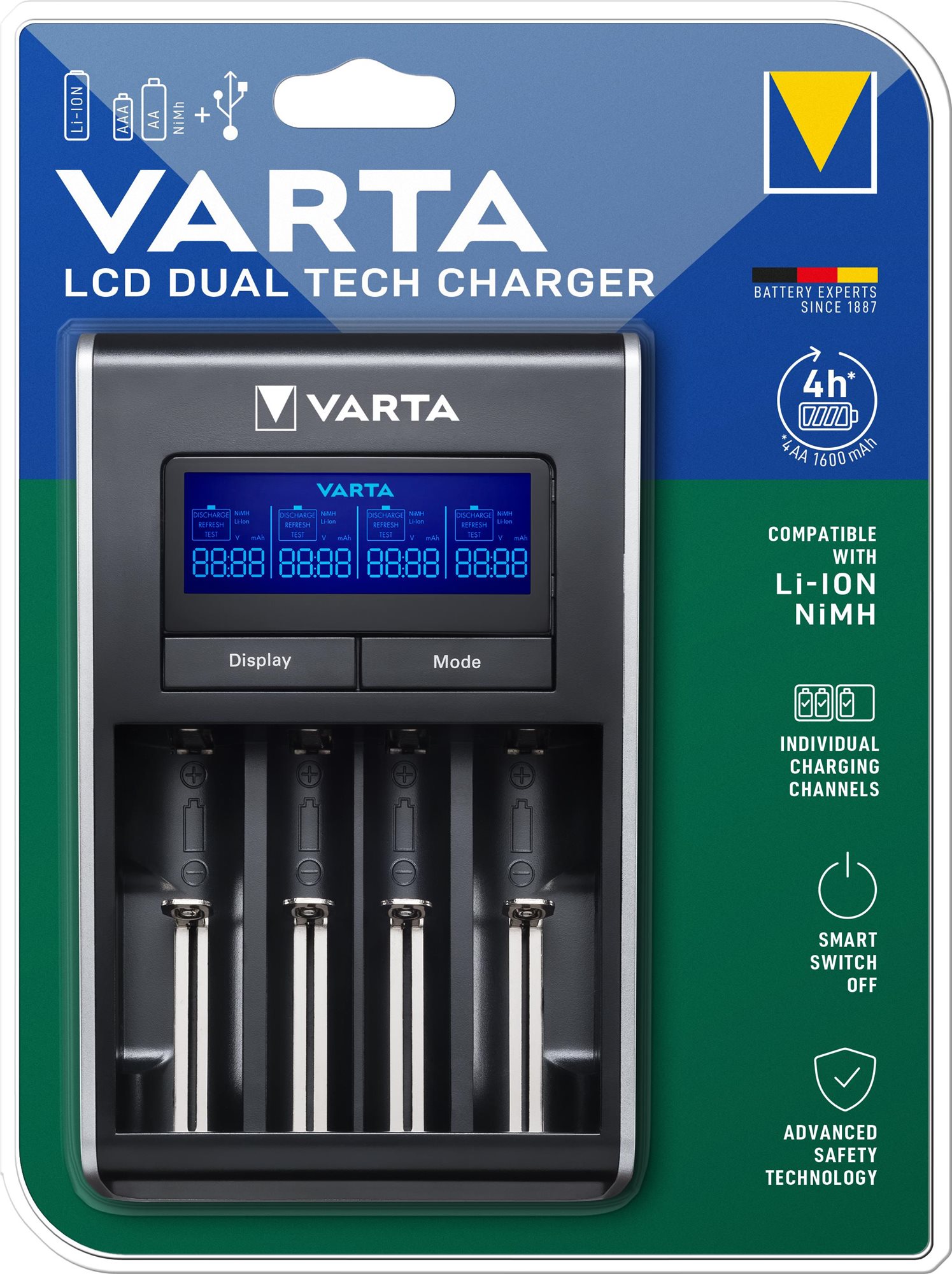VARTA LCD Dual Tech Charger empty Ladegerät