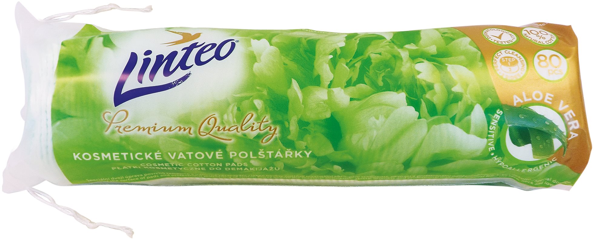 LINTEO Premium Aloe Vera (80 ks) Odličovacie tampóny