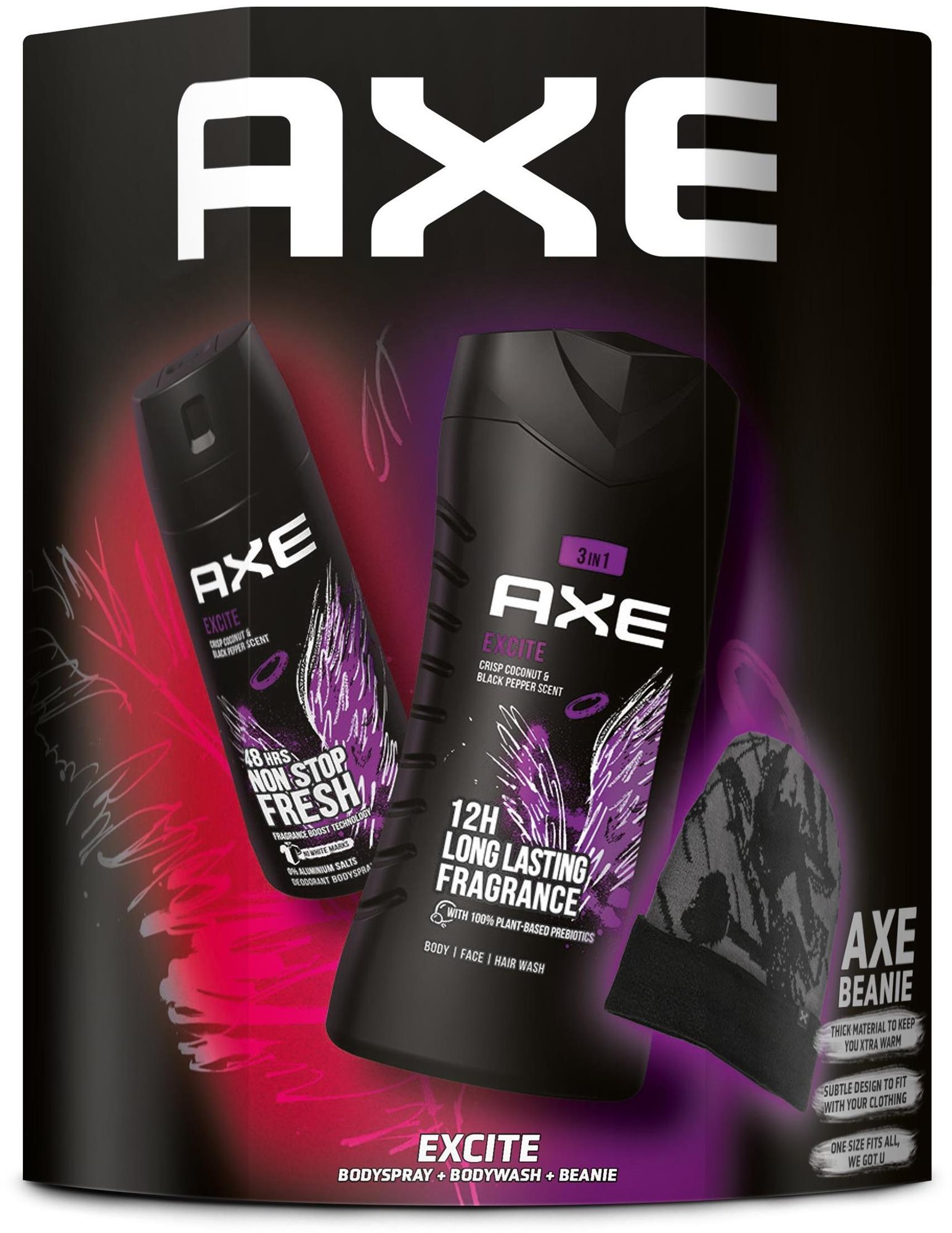 AXE Excite Set 400 ml s čiapkou Pánska kozmetická súprava