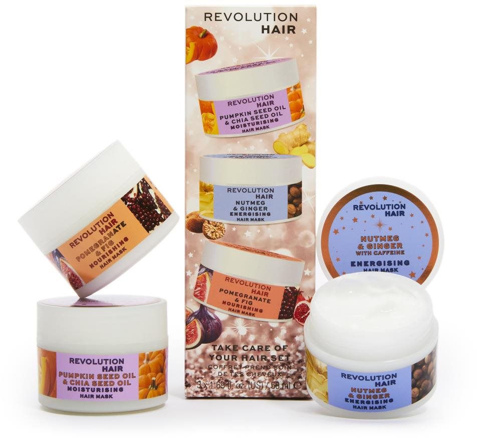 REVOLUTION HAIRCARE 3pk Winter Fruit Mini Hair Mask Gift - Súprava...