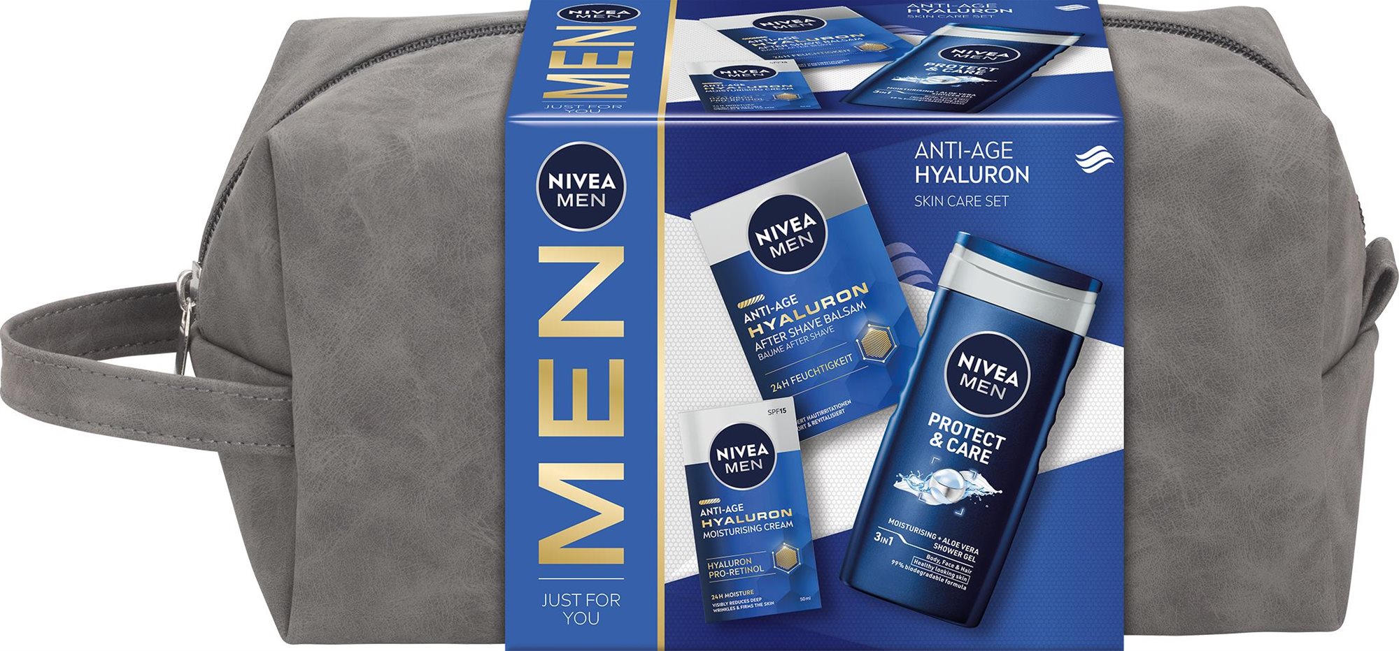 NIVEA MEN Anti-Age Hyaluron Bag 400 ml Kozmetikai ajándékcsomag