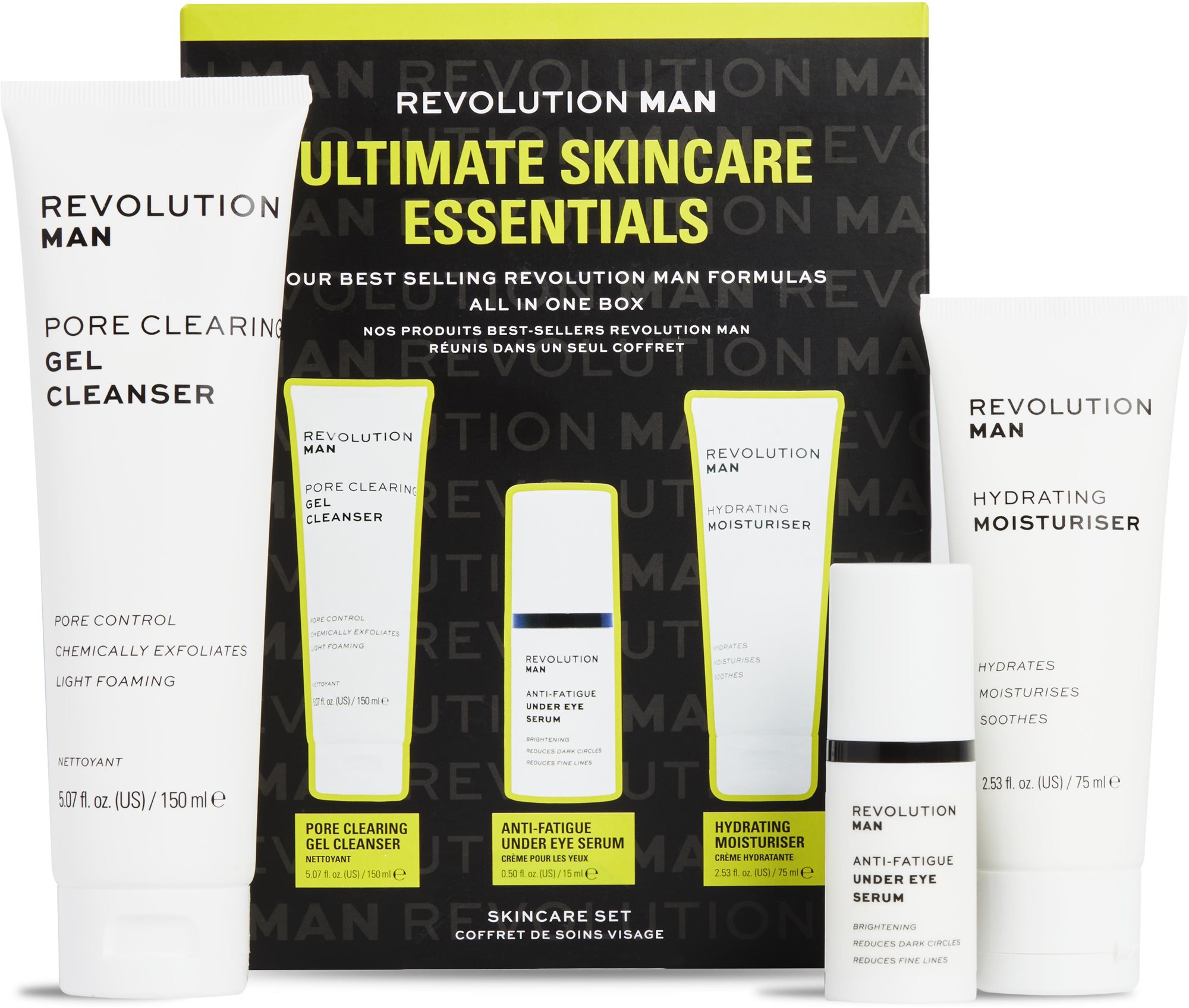 REVOLUTION Man Bestseller Essentials Set 240ml Férfi kozmetikai szett