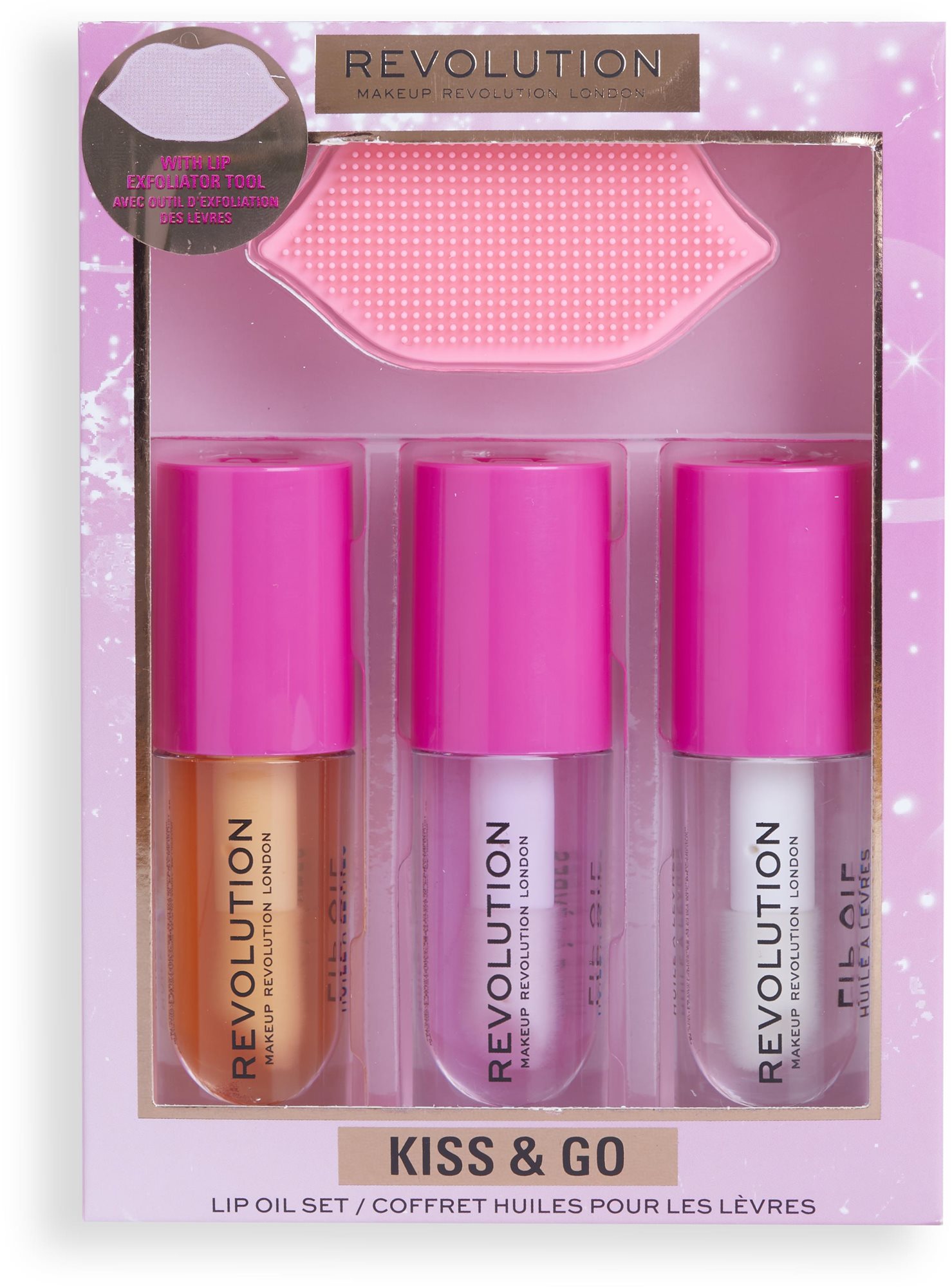 REVOLUTION Kiss & Go Glaze Lip Care Gift Súprava 45 ml Darčeková...