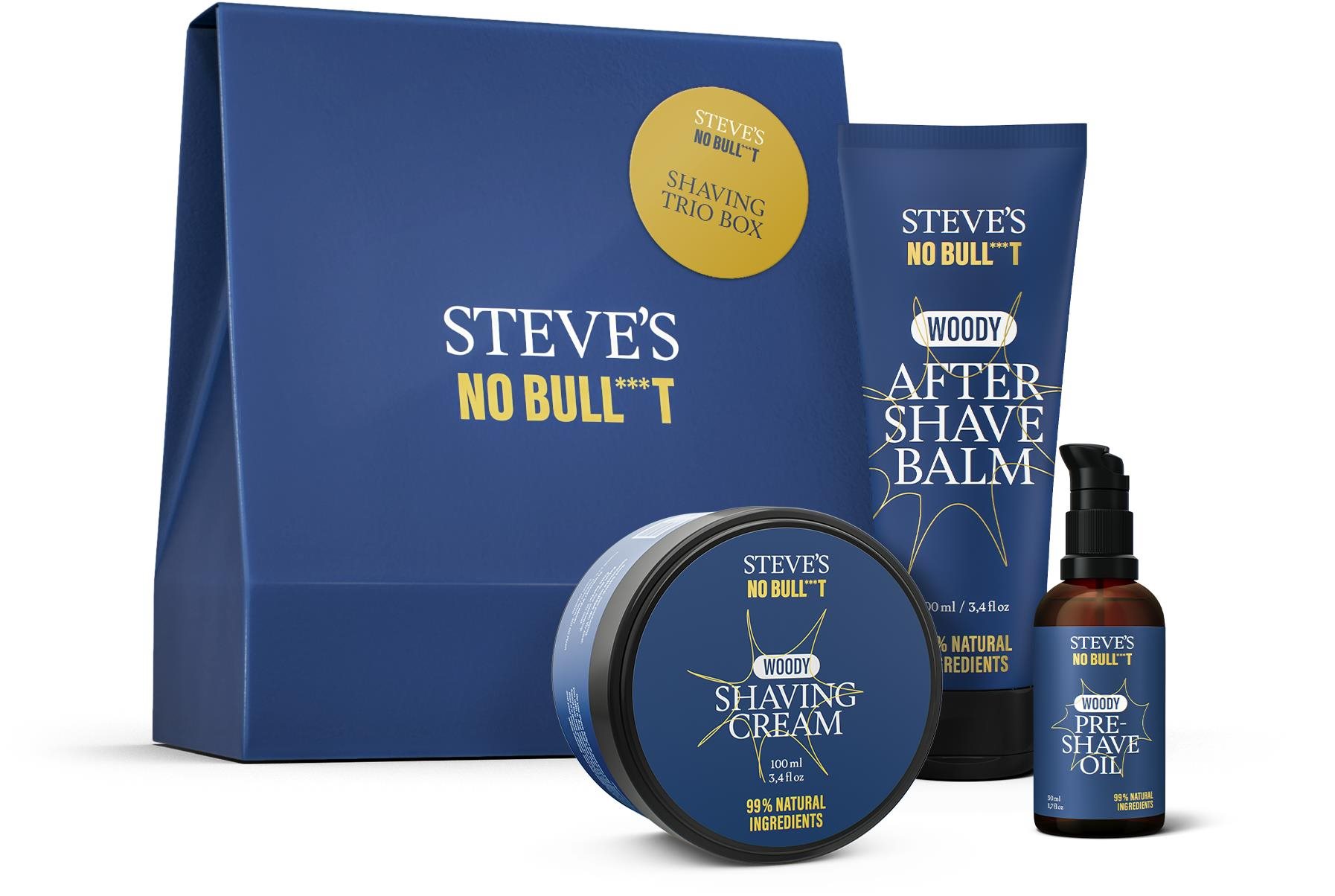 STEVES No Bull***t Shaving Trio Box 250 ml Pánska kozmetická súprava