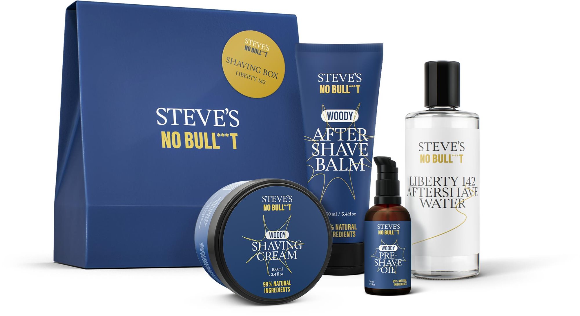 STEVES No Bull***t Shaving Box Liberty 142 350 ml Pánska kozmetická...