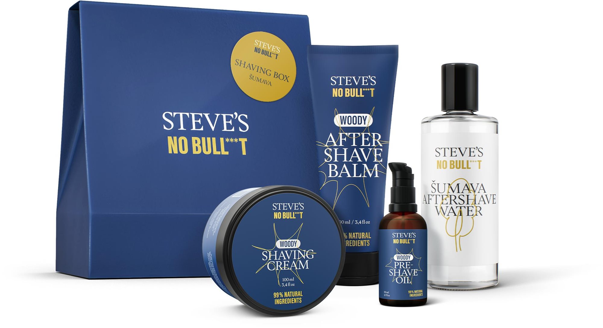 STEVES No Bull***t Shaving Box Šumava 350 ml Pánska kozmetická...
