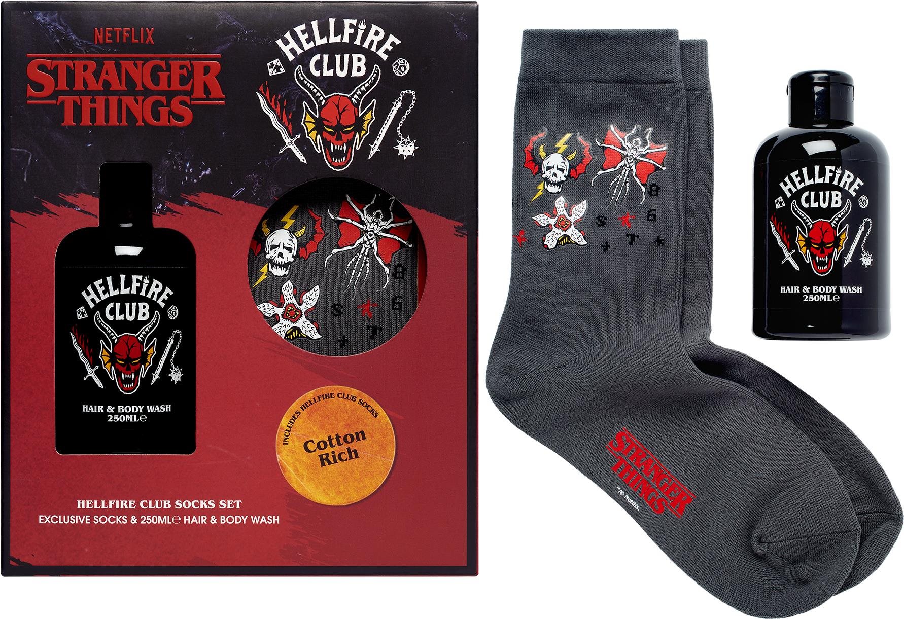 STRANGER THINGS Szett zoknival 250 ml Kozmetikai ajándékcsomag