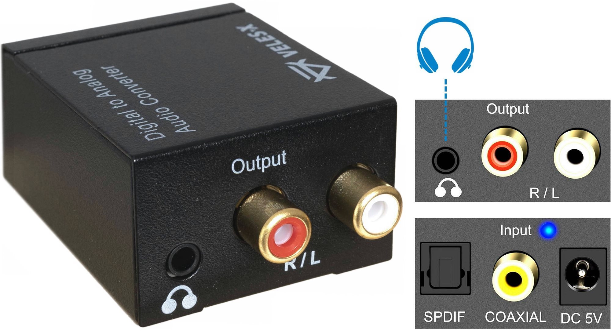 Veles-X DAC 192KHz Digital to Analog Audio Converter DAC konverter