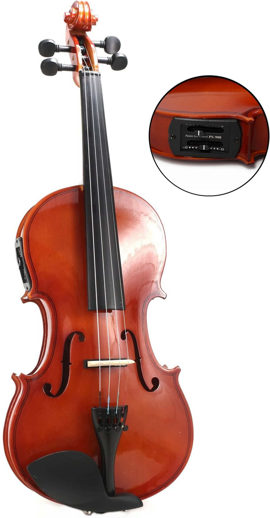 Veles-X Red Brown 4/4, Elektroakustische Violinen-Set Geige