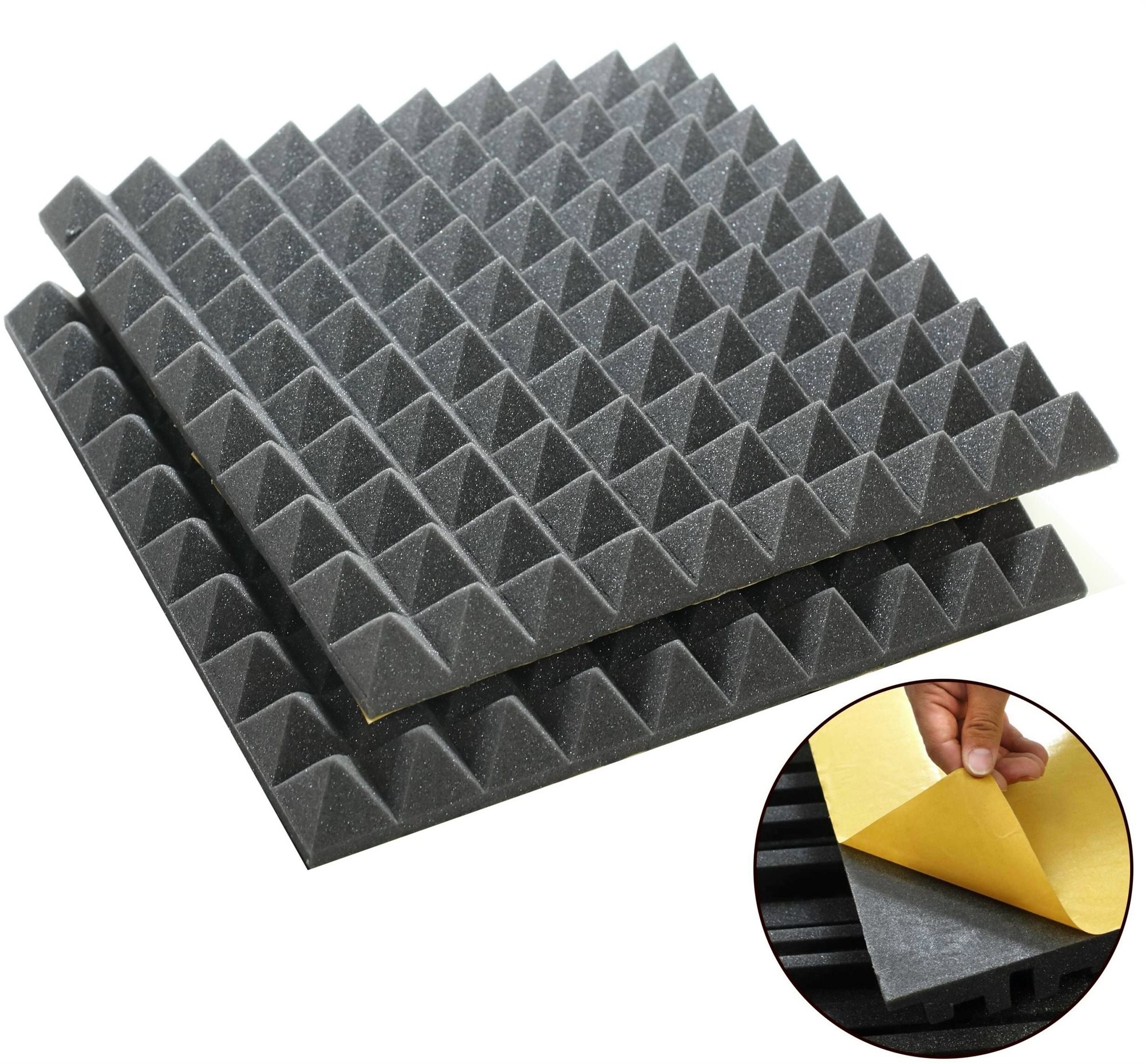 Veles-X akustická pena pyramídová 500 × 500 × 50 – 2 kusy v balení...