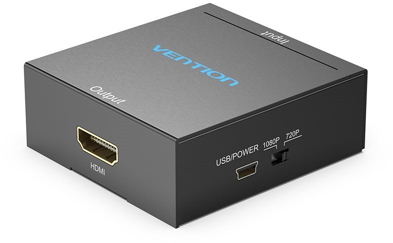 Vention RCA (Cinch/AV) to HDMI Converter Black Metal Type Adaptér