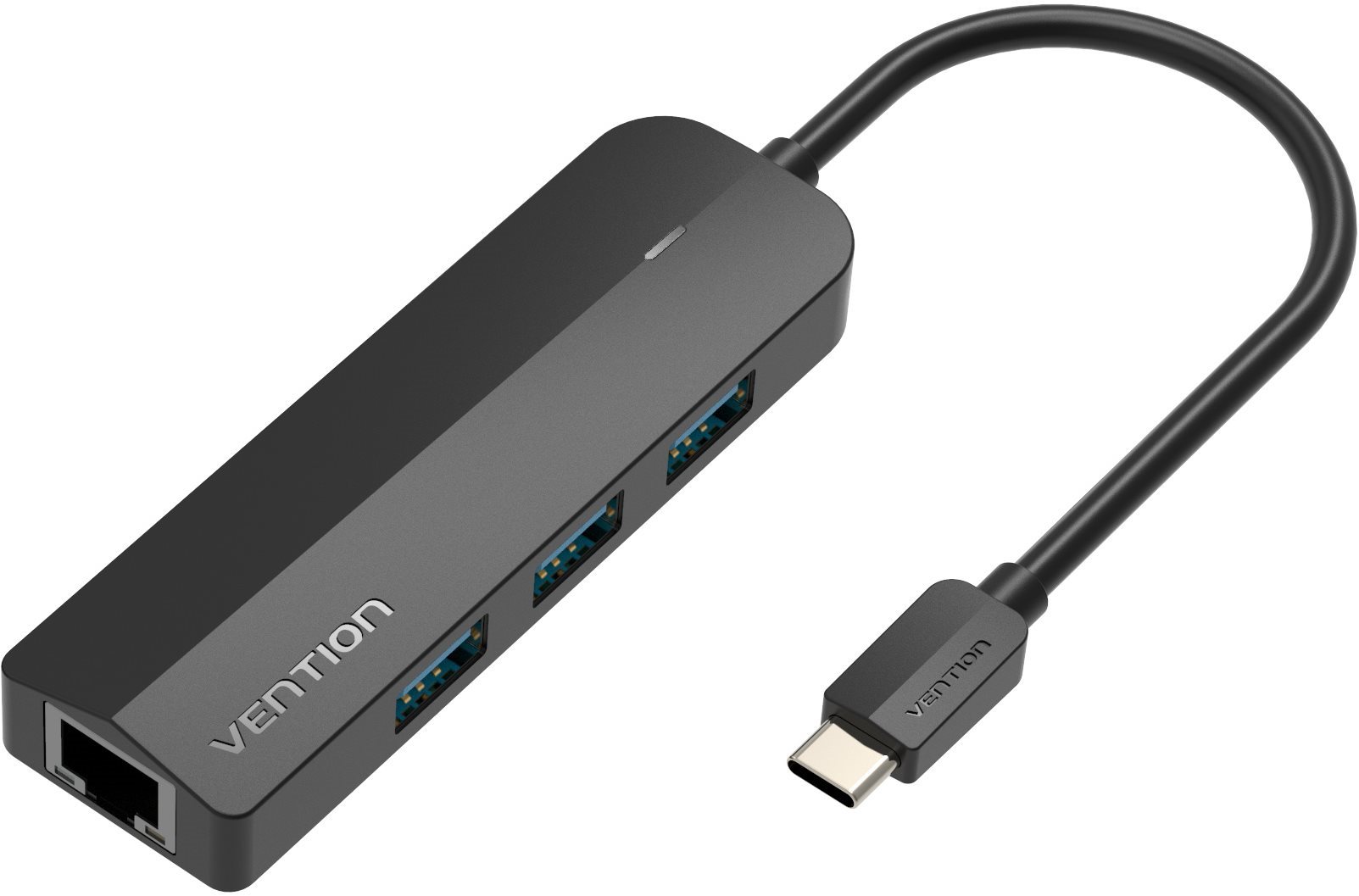 Vention Type-C (USB-C) to 3× USB 3.0/RJ45/Micro-B HUB 0,15 m Black...