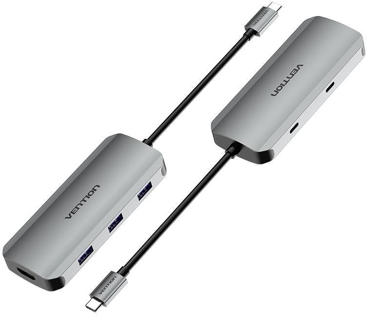 Vention USB-C to HDMI/USB-C 3.2 Gen 1/USB 3.0 × 3/PD Docking...