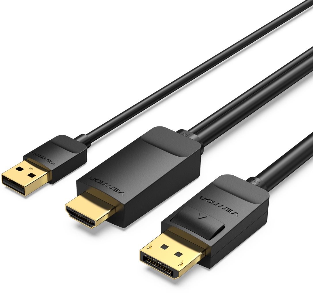 Vention HDMI to DisplayPort (DP) 4K@60Hz Cable 1.5m Black Videokábel