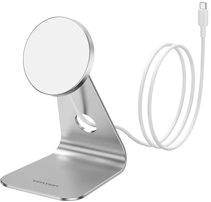 Vention Wireless Charging Stand, Silver MagSafe vezeték nélküli töltő