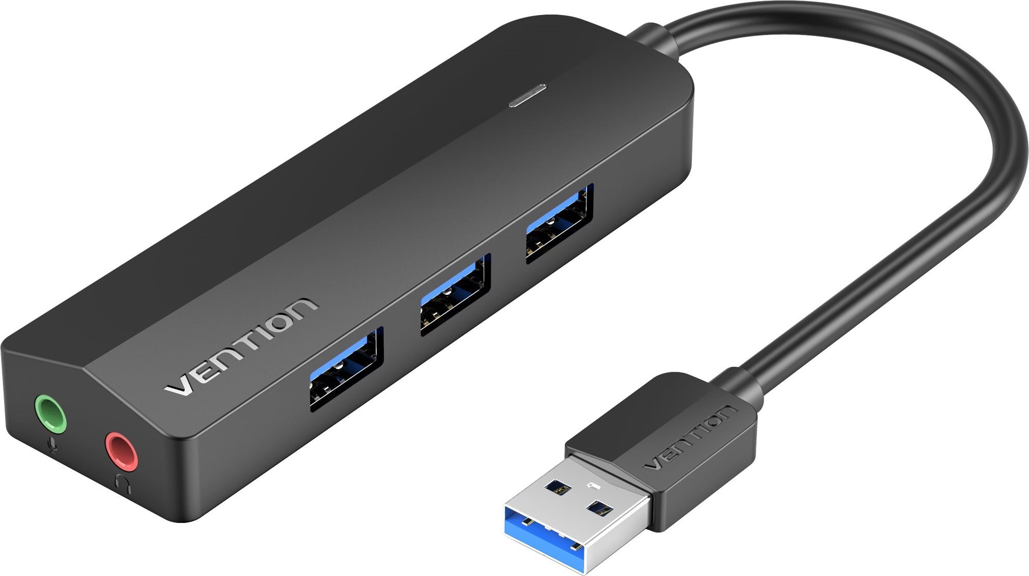 Vention 3-Port USB 3.0 Hub with Sound Card and Power Supply 1M...