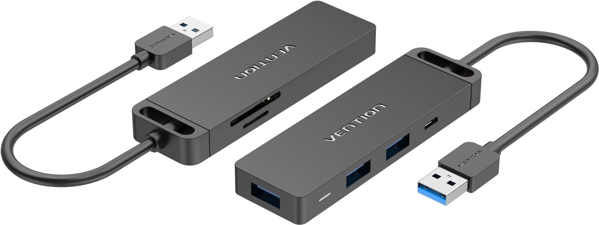 Vention USB 3.0 to 3x USB / TF / SD / Micro USB-B HUB 0.15M Black...