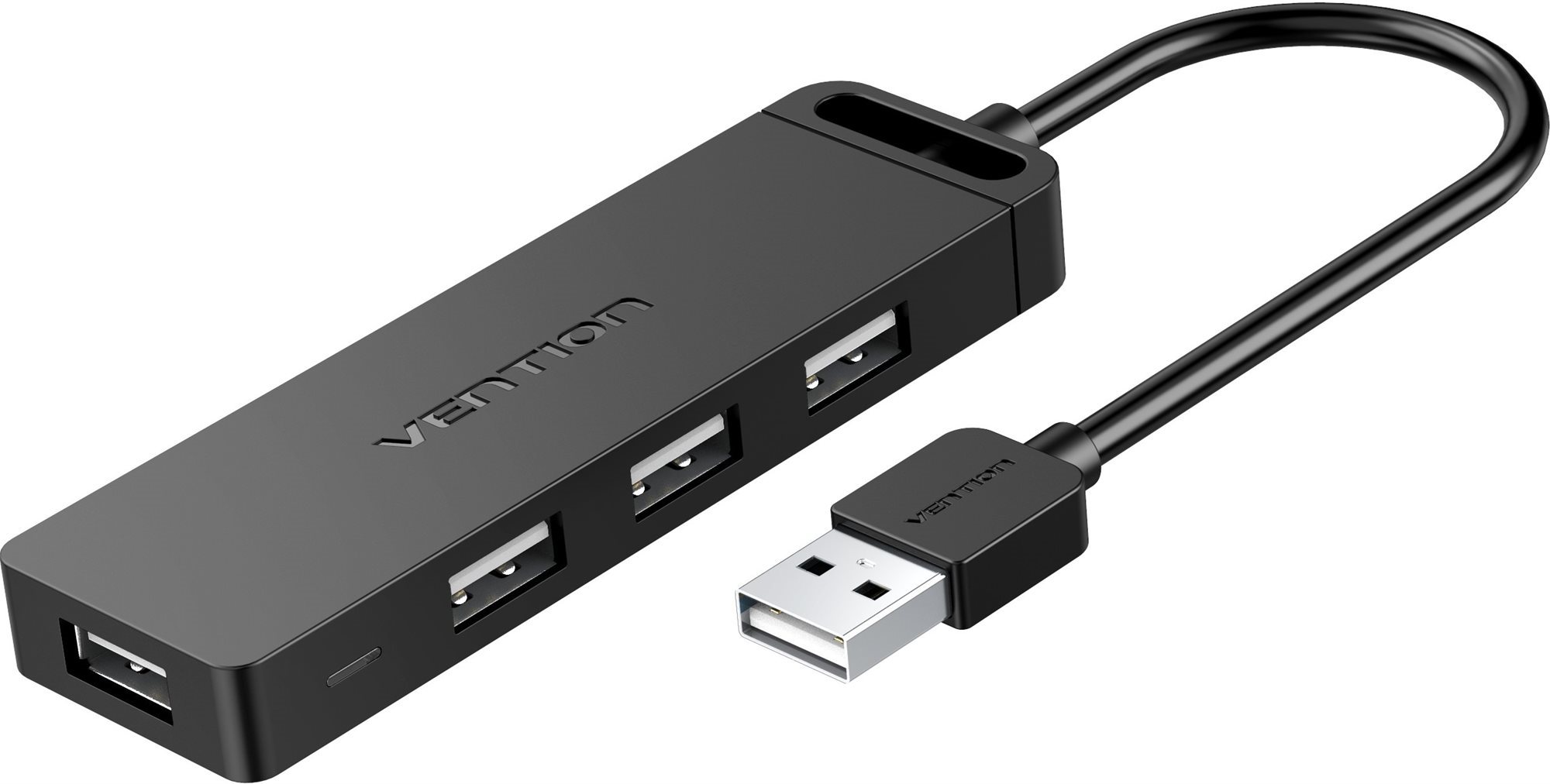 Vention 4-Port USB 2.0 Hub with Power Supply 0,15 m Black USB hub