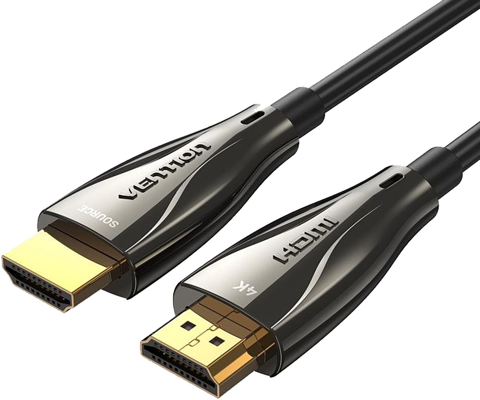 Vention Optical HDMI 2.0 Câble 100M Black Zinc Alloy Type Câble vidéo