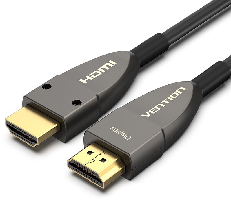 Vention Optical HDMI 2.0 Cable, 80m, Black, Metal Type Video Cable