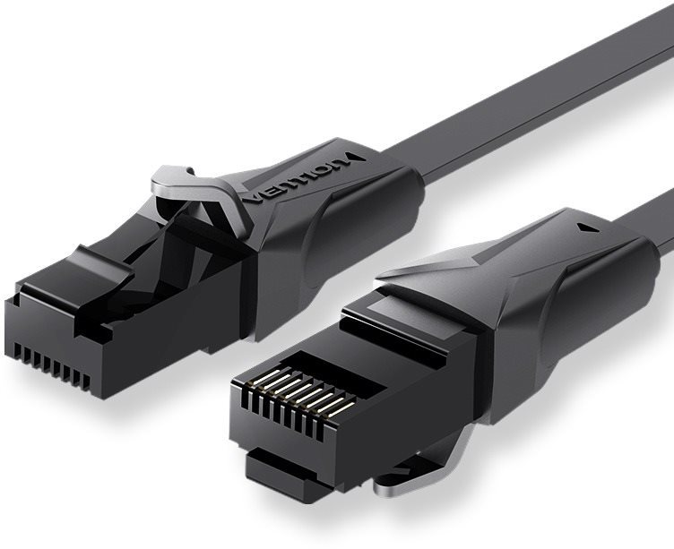 Vention Flat Cat.6 UTP Patch Cable 20M Black Ethernet Cable