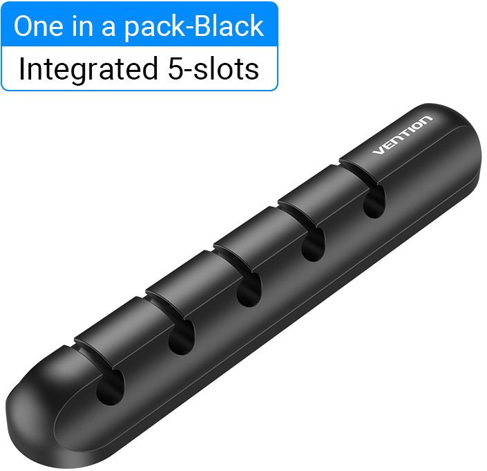 Vention 5 Ports Desktop Cable Manager Black Organizér káblov