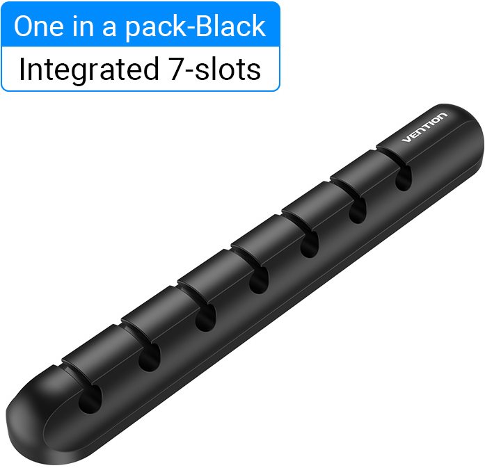 Vention 7 Ports Desktop Cable Manager Black Organizér káblov