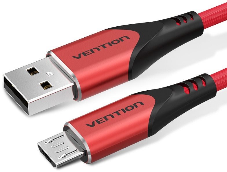 Vention Luxury USB 2.0 -> microUSB Cable 3A Red 2m Aluminum Alloy...