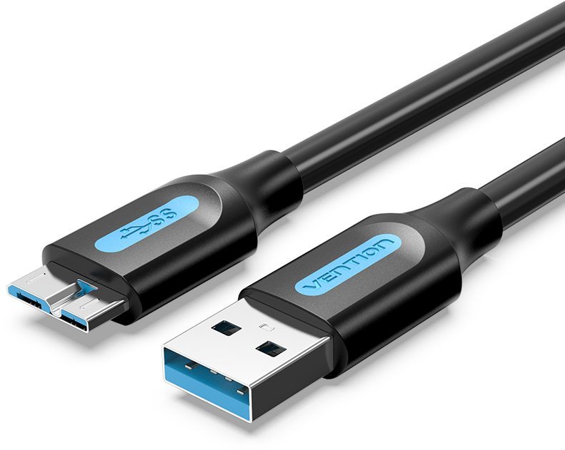 Vention USB 3.0 (M) to Micro USB-B (M) Cable 2M Black PVC Type Data...