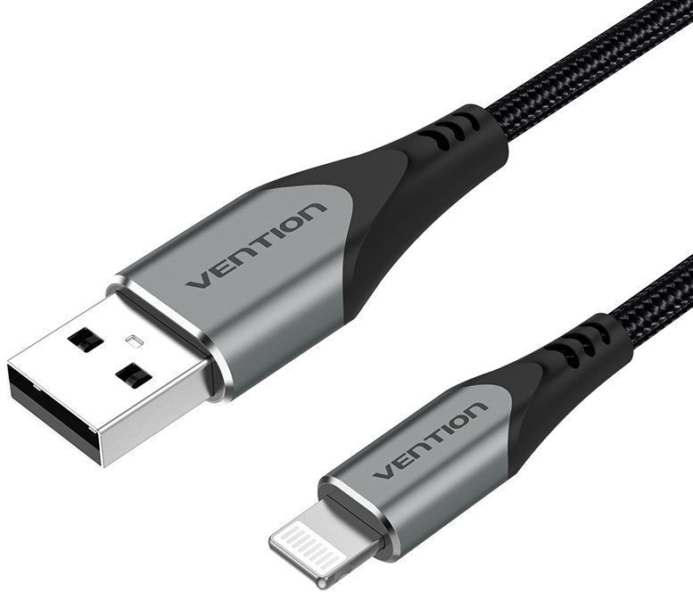 Vention Lightning MFi to USB 2.0 Braided Cable (C89) 2M Gray...