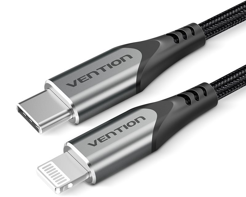 Vention Lightning MFi to USB-C Braided Cable (C94) 2M Grey...