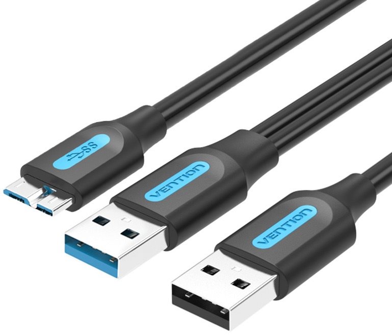 Vention USB 3.0 to Micro USB Cable with USB Power Supply 1M Black...