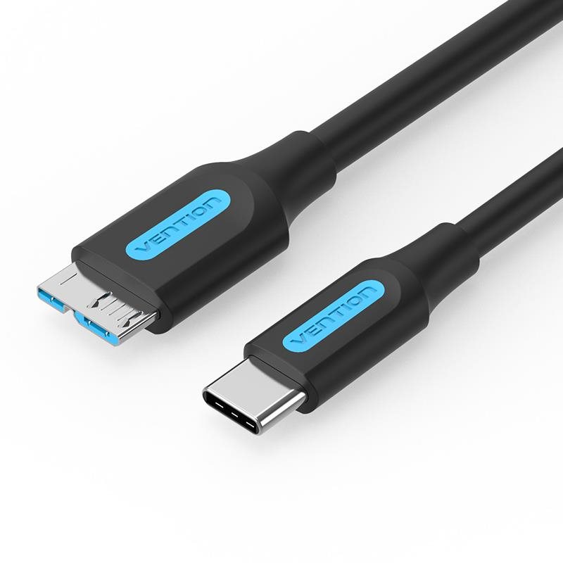 Vention USB-C to Micro USB-B 3.0 2A Cable 1m Black Dátový kábel