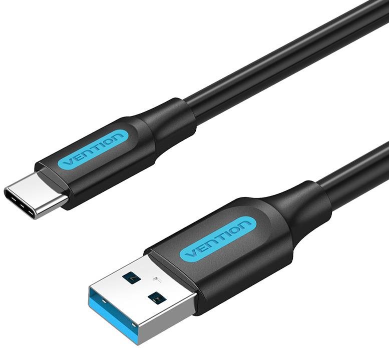 Vention USB 3.0 to USB-C Cable 1M Black PVC Type Dátový kábel