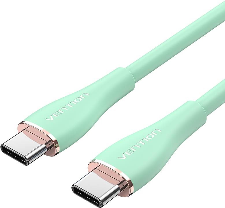 Vention USB-C 2.0 Silicone Durable 5A Cable 1m Light Green Silicone...