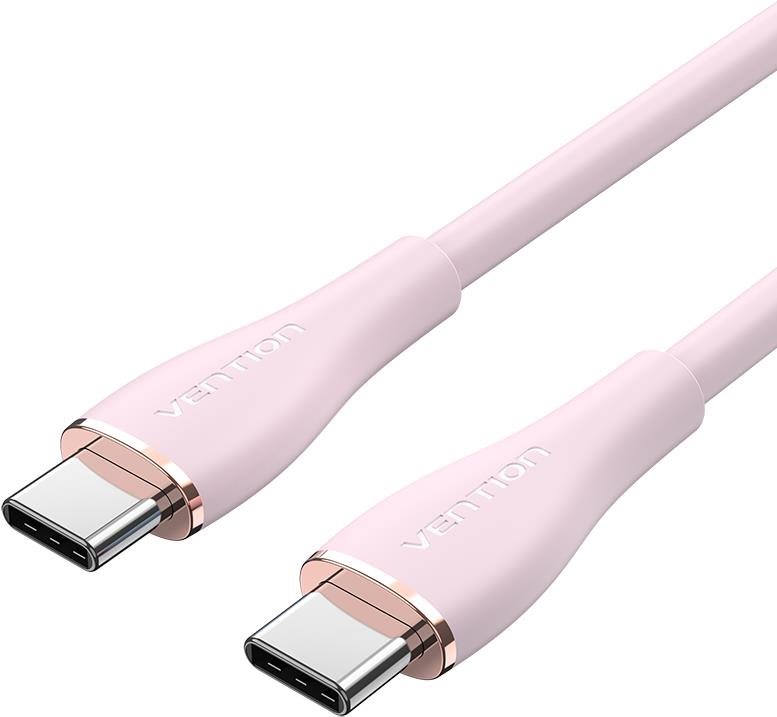 Vention USB-C 2.0 Silicone Durable 5A Cable 1.5 m Light Pink...