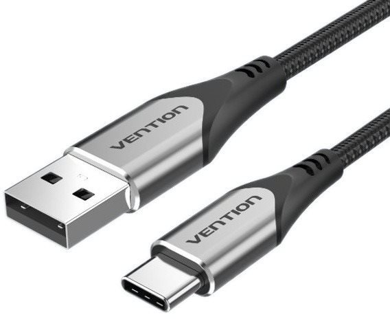 Vention Type-C (USB-C) to USB 2.0 Cable 3A Gray 1.5m Aluminum Alloy...